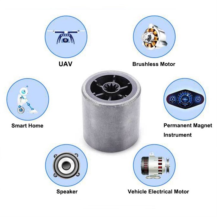 DC Motor Multipole Ferrite Permanent Magnet Rotor